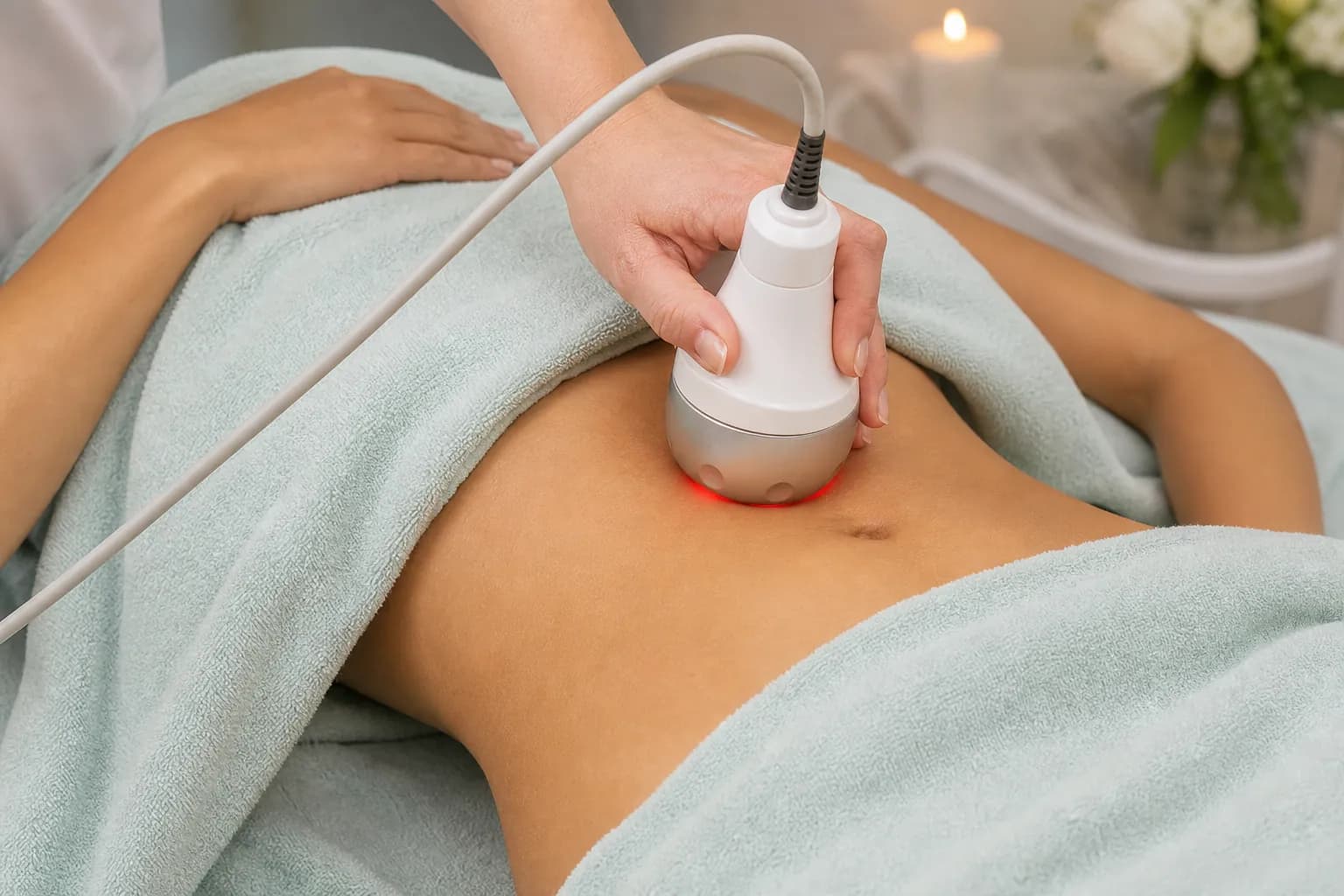 Séance de remodelage corporel au cabinet — technologie douce et accompagnement professionnel